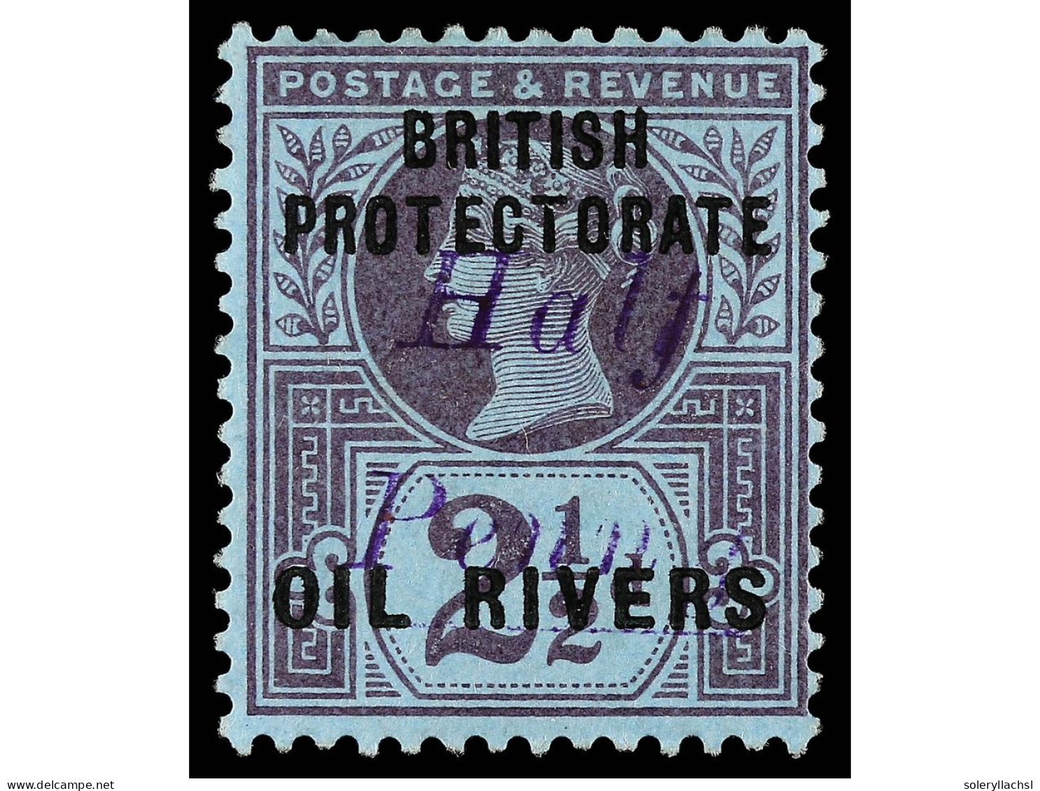 * COSTA DE NIGER. 1893. PROTECTORATE. 1/2 P. Violet On 2 1/2 P. One Of Only 9 Printed. GREAT RARITY. R.P.S. Certificate  - Autres & Non Classés