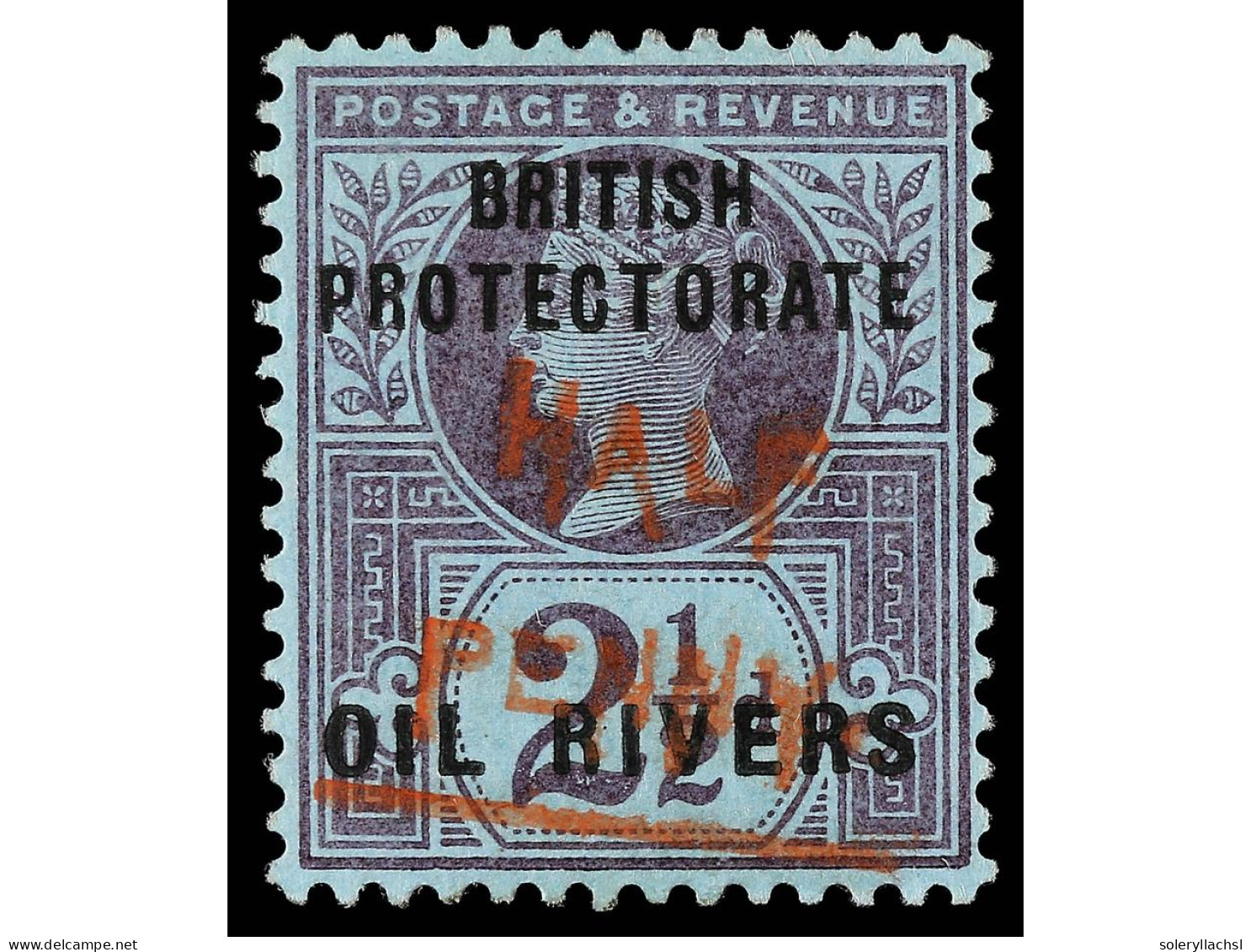 * COSTA DE NIGER. 1893. PROTECTORATE. 1/2 P. Vermilion On 2 1/2. Only 60 Issued. Ex Samos. Yv. 8h Cat. 650€. SG.31. - Andere & Zonder Classificatie