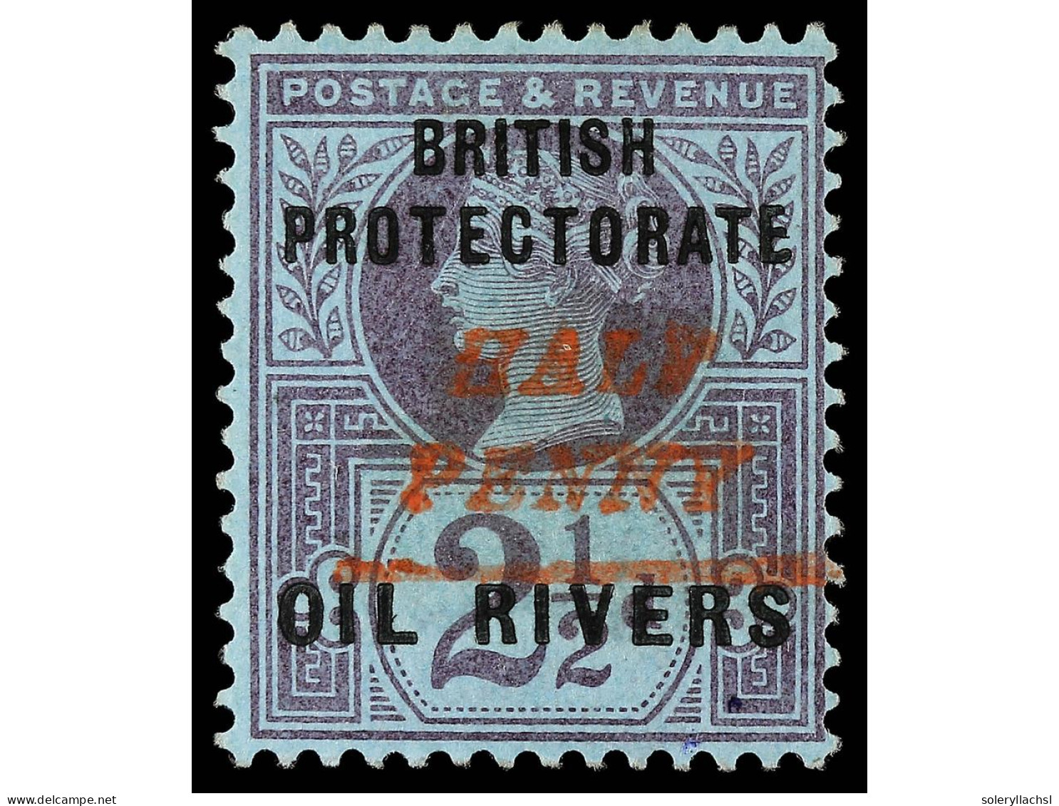 * COSTA DE NIGER. 1893. PROTECTORATE. 1/2 P. Red On 2 1/2 Purple On Blue. Original Gum Lightly Hinged. It Is Believe Tha - Autres & Non Classés