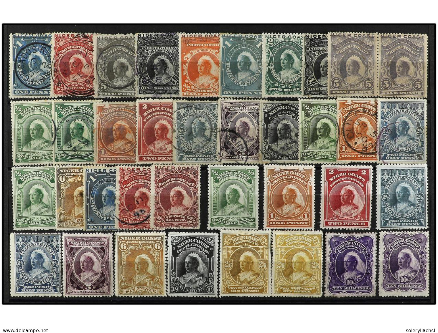 COSTA DE NIGER. NIGER COAST. PROTECTORATE. Stamps And Sets From 1893 To 1899 In Mint And Used Condition, Highlighting Yv - Andere & Zonder Classificatie