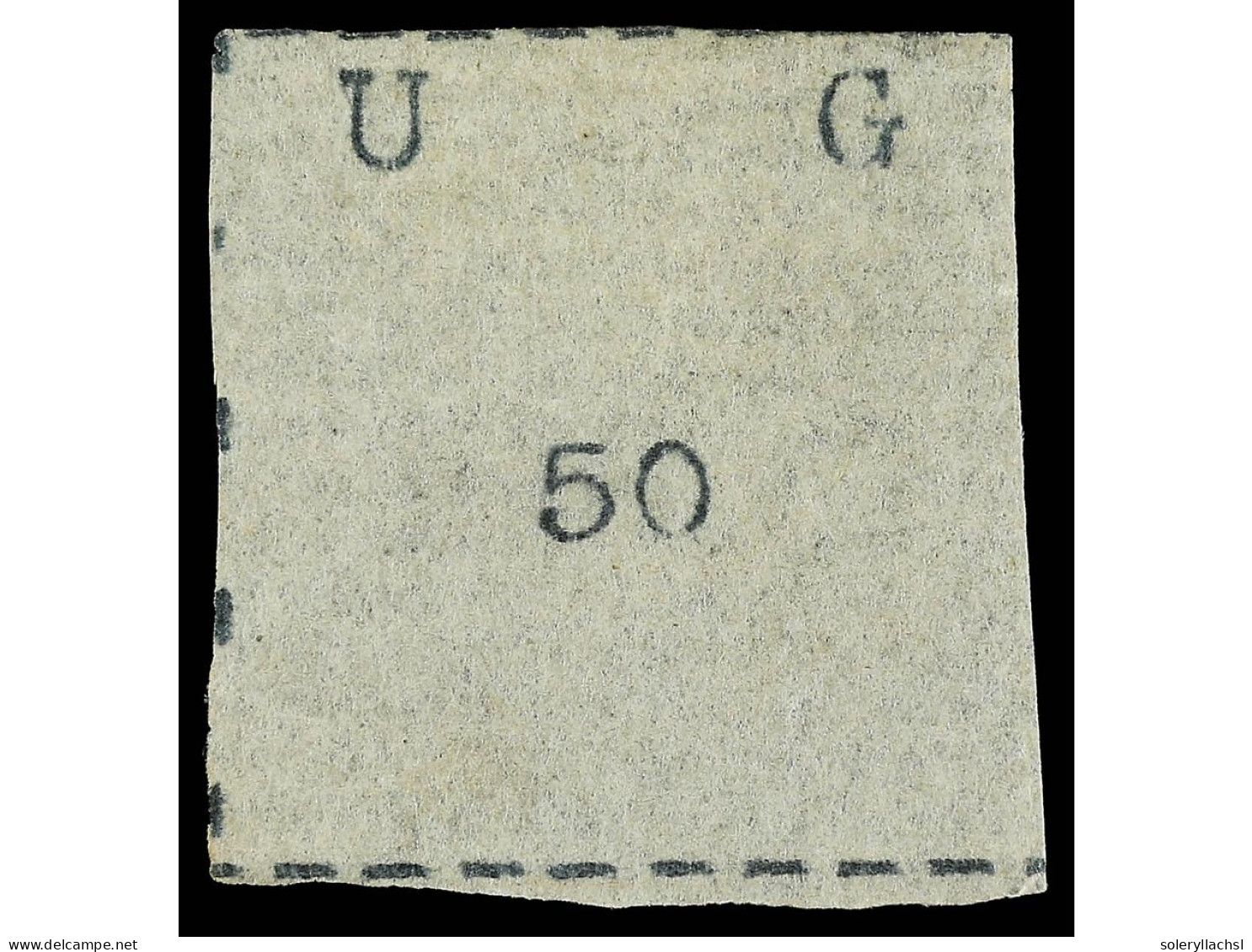 (*) UGANDA. 1895. 50 C. Black, Wide Letters, Wide Stamp. Ex Lilly. SG. 5 Cat. 1.400£. Yv.10. - Andere & Zonder Classificatie