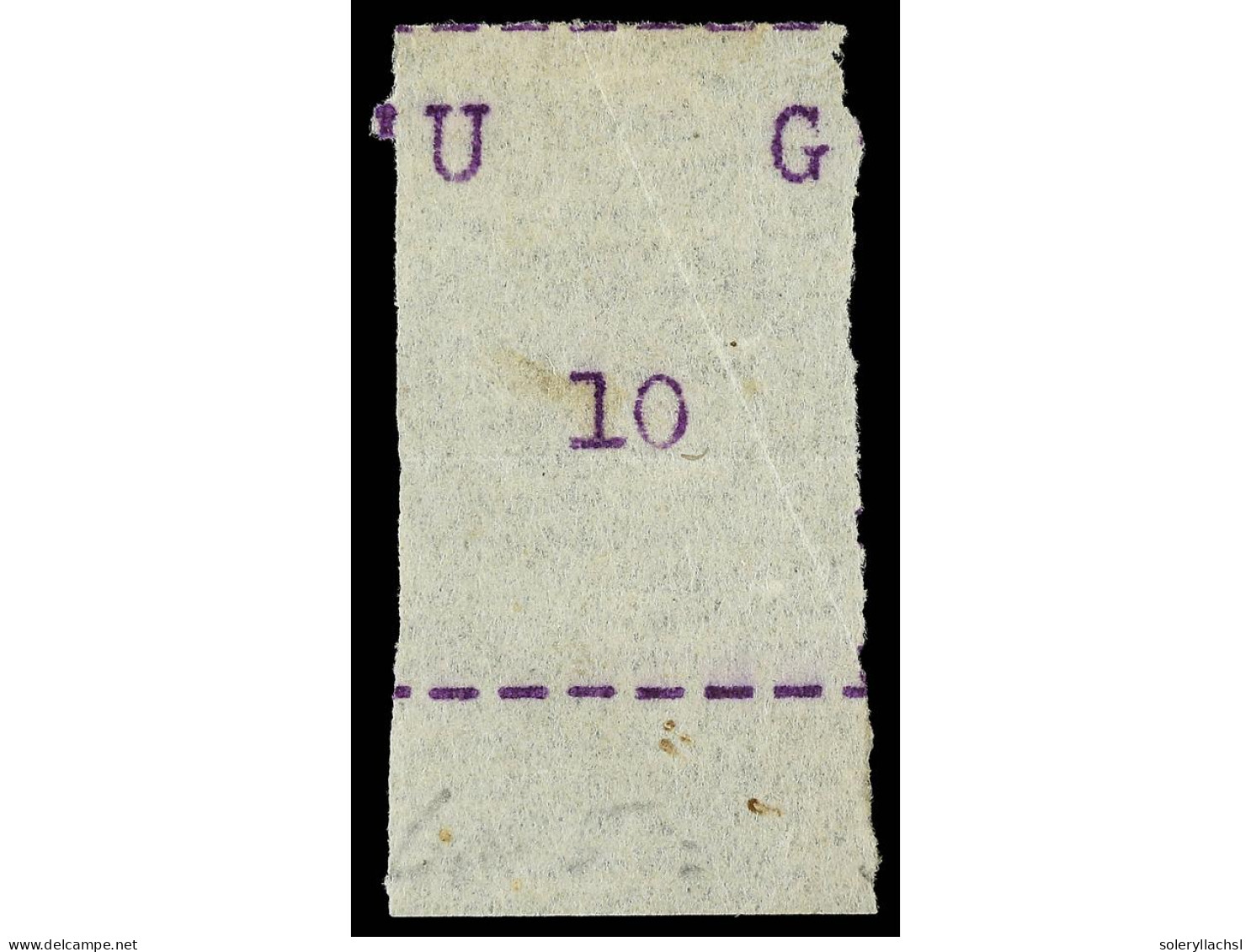 (*) UGANDA. 1895. 10 C. Violet, Narrow Letters, Narrow Stamp, Diagonal Crease. R.P.S. Certificate. SG. 36 Cat. 650£. Yv. - Other & Unclassified