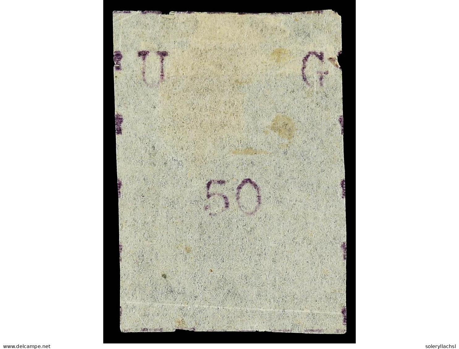 (*) UGANDA. 1895. 50 C. Violet, Narrow Letters, Narrow Stamp, Horizontal Crease At Bottom. SG. 42 Cat. 2.000£. Yv.10. - Andere & Zonder Classificatie