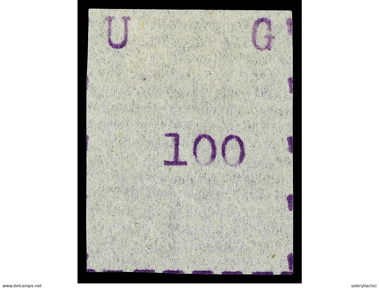 (*) UGANDA. 1895. 100 C. Violet, Narrow Letters, Narrow Stamp. Ex Hind And Ferrari. SCARCE. Very Fine. SG. 43 Cat. 2.500 - Altri & Non Classificati