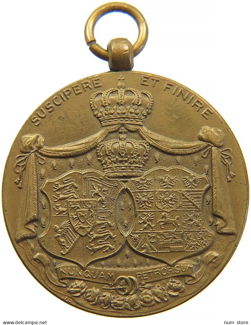 HANNOVER MEDAILLE 1913 ZUR ERINNERUNG AN DIE VERMÄHLUNG ERNST AUGUST MARIA LUISE #sm05 1125 - Monarquía/ Nobleza