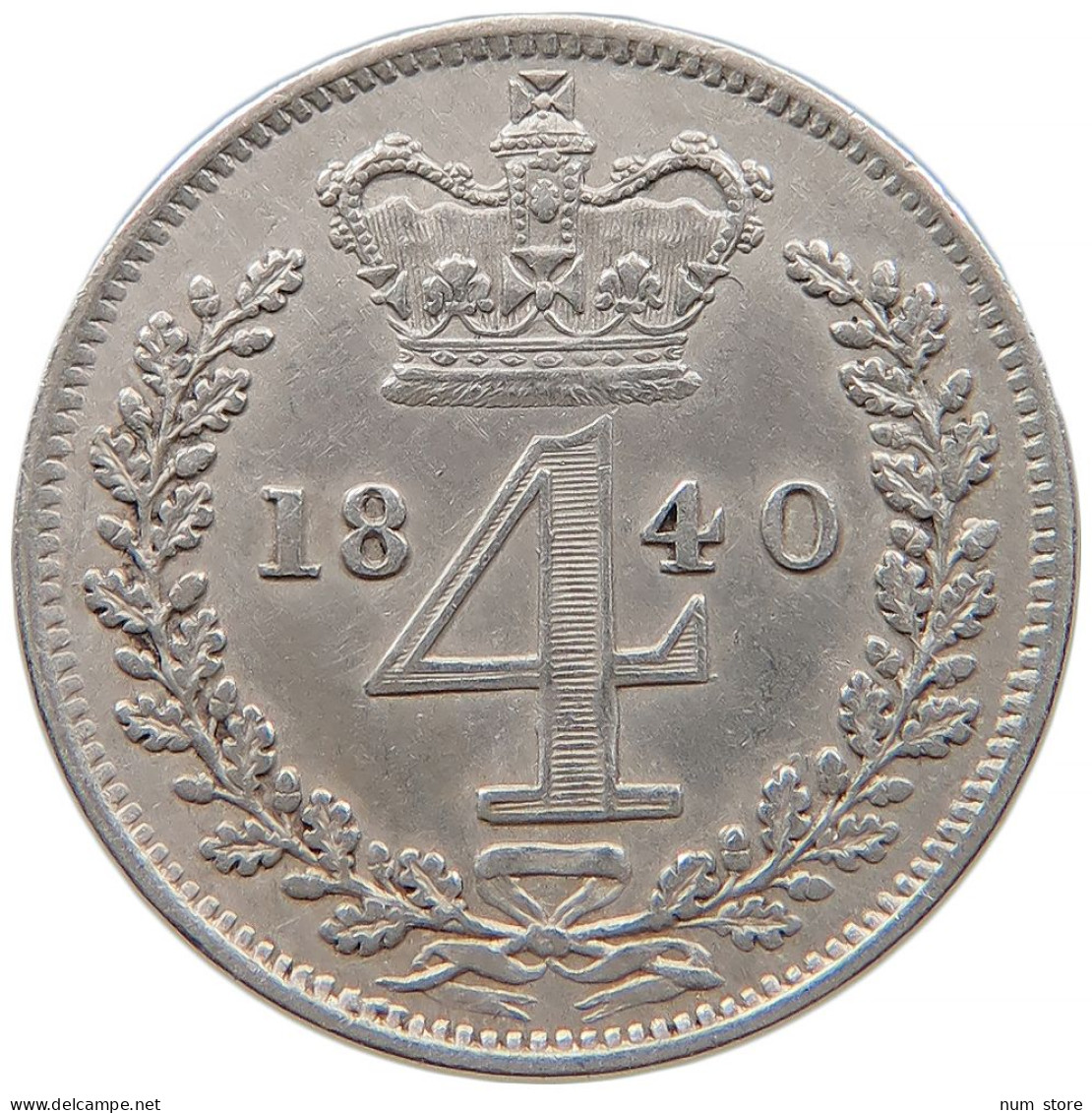 GREAT BRITAIN 4 PENCE MAUNDY 1840 Victoria 1837-1901 #t022 0547 - G. 4 Pence/ Groat