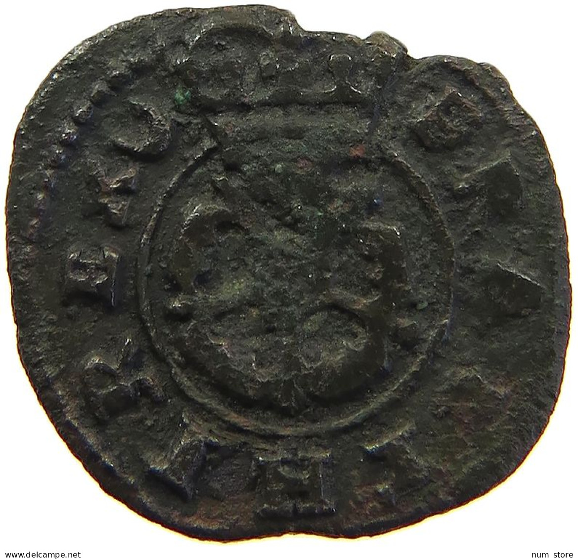 GREAT BRITAIN ROSE FARTHING  CHARLES I. (1625-1649) #t027 0207 - 1485-1662 : Tudor / Stuart