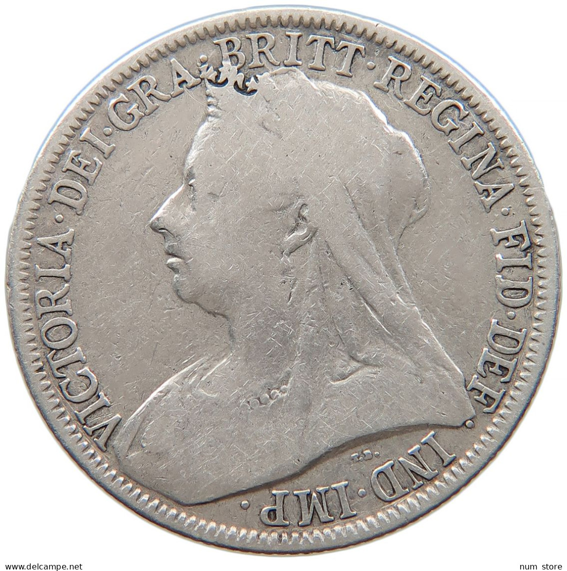 GREAT BRITAIN FLORIN 1893 Victoria 1837-1901 #t019 0273 - J. 1 Florin / 2 Schilling
