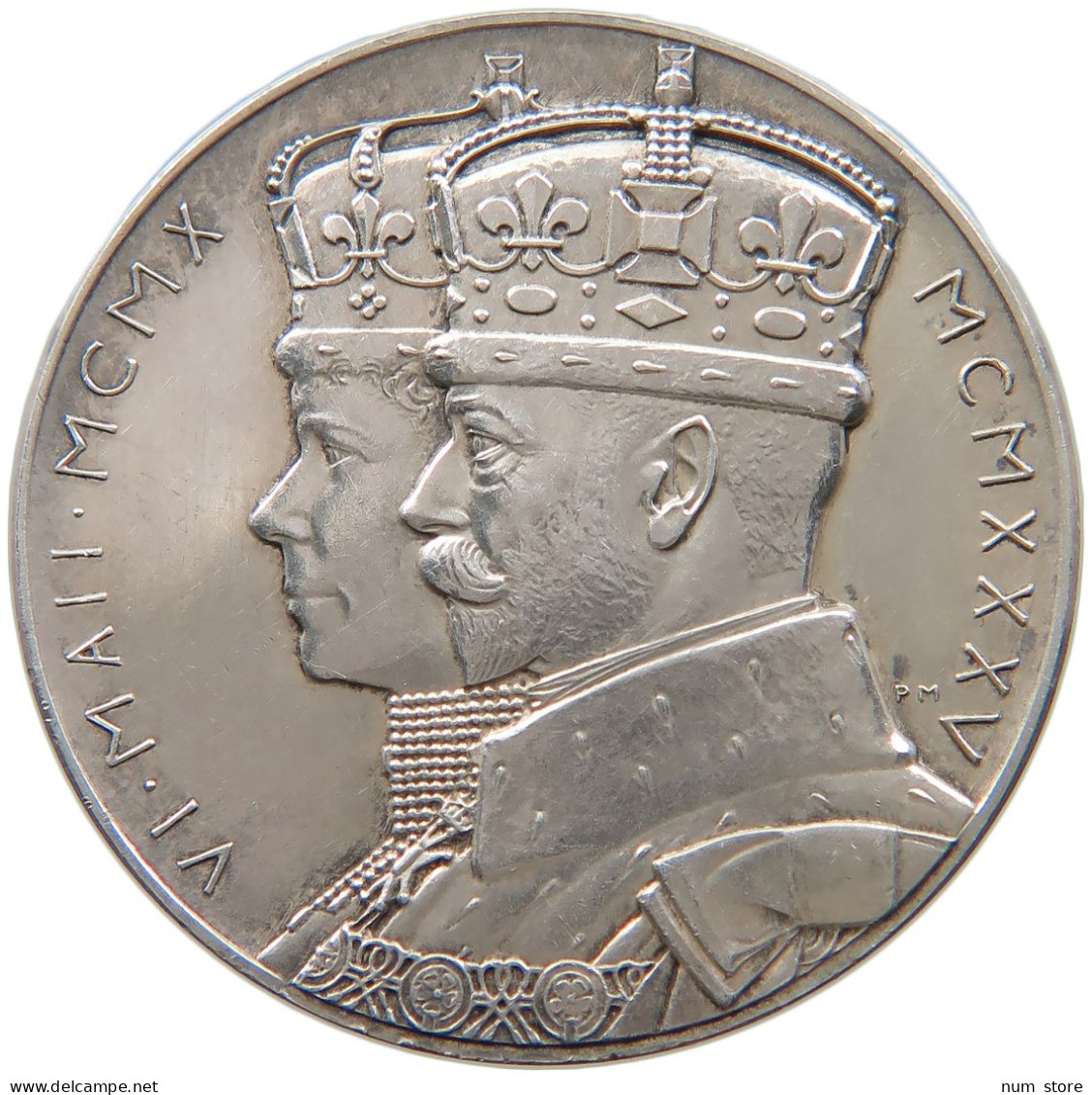 GREAT BRITAIN MEDAL 1935 George V. (1910-1936) Queen Mary 25th Jubilee Stet Fortuna Domus #t025 0157 - Autres & Non Classés