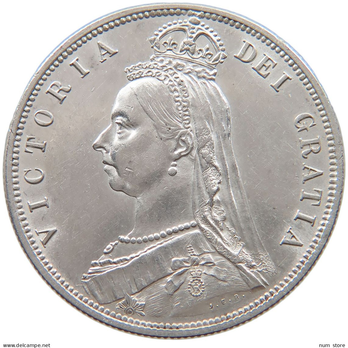 GREAT BRITAIN HALFCROWN 1887 Victoria 1837-1901 #t025 0167 - K. 1/2 Crown