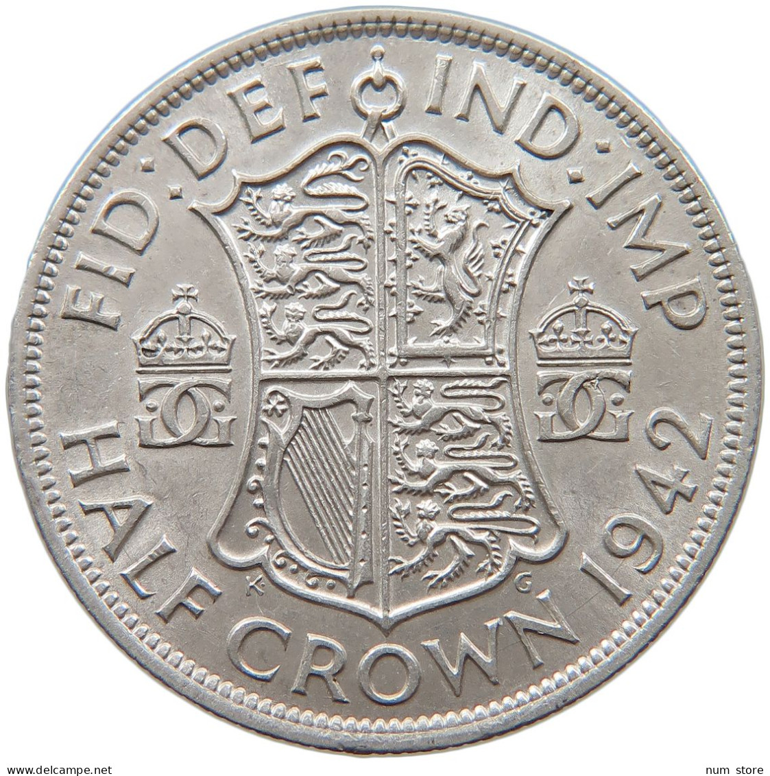 GREAT BRITAIN HALFCROWN 1942 George VI. (1936-1952) #t025 0165 - K. 1/2 Crown