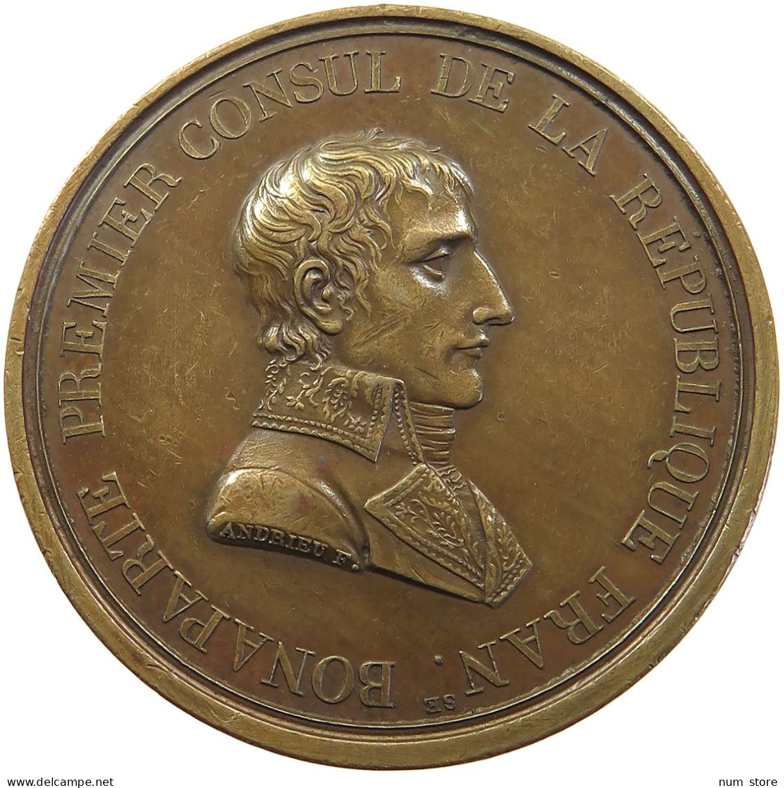 FRANCE MEDAILLE 1802-3 Napoleon I. (1804-1814, 1815) PAIX DE LUNEVILLE #sm05 0981 - Royaux / De Noblesse