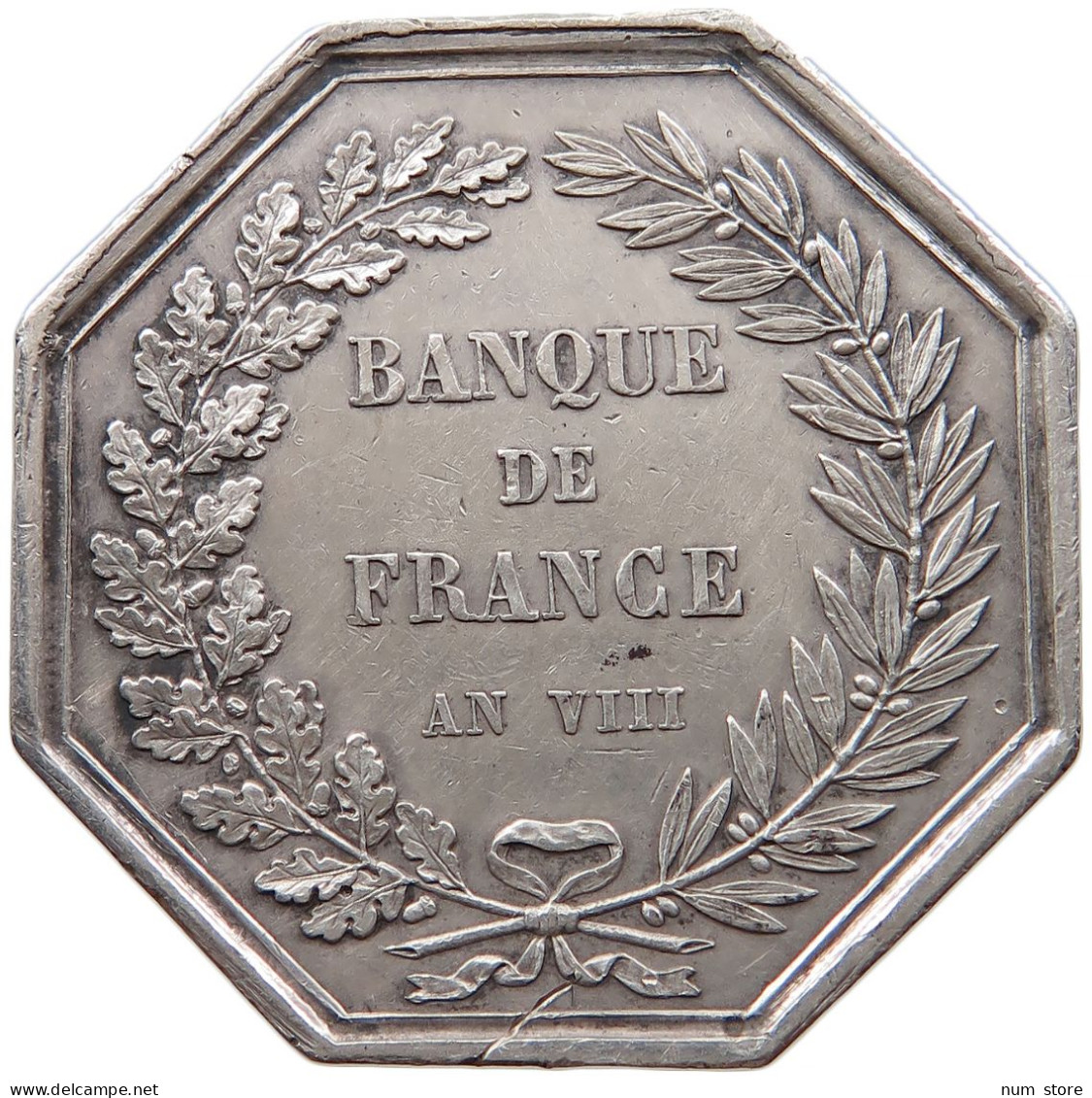 FRANCE JETON AN VIII Jeton Banque De France Argent #sm05 1005 - Monarquía / Nobleza