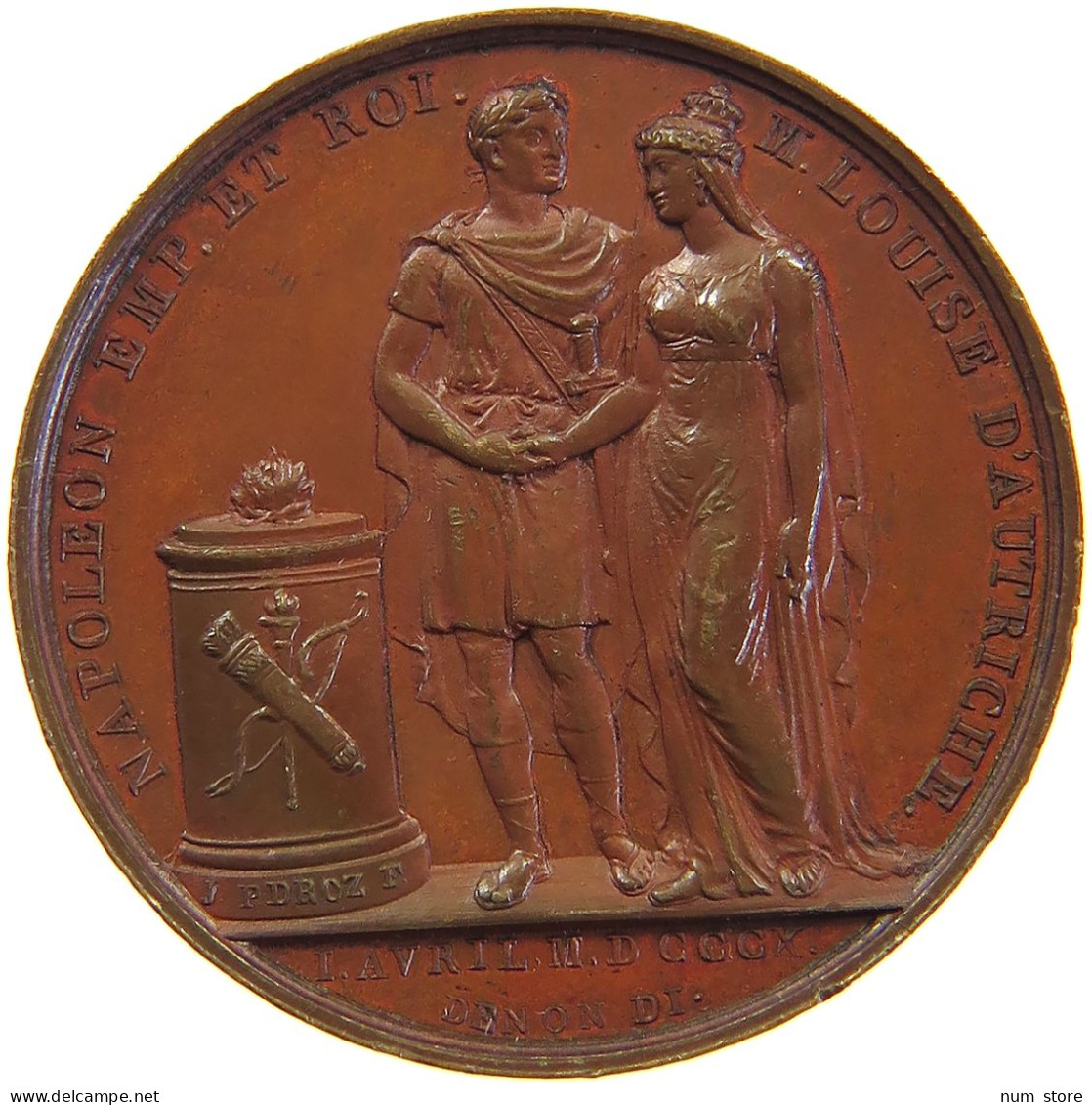 FRANCE MEDAILLE 1810 Napoleon I. (1804-1814, 1815) Vermählung Mit Maria Louise In Paris #sm05 1027 - Royaux / De Noblesse