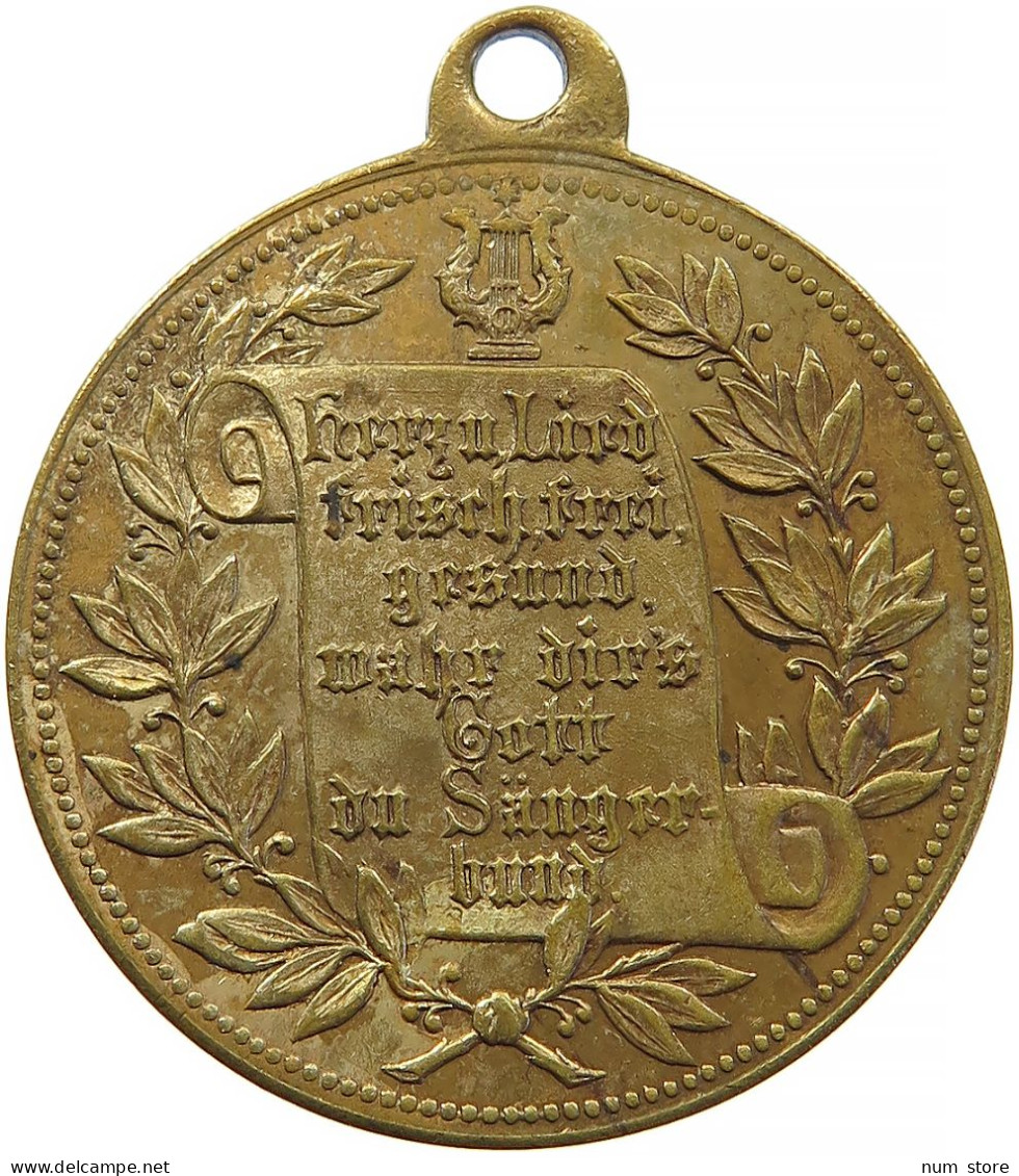 ULM STADT MEDAILLE 1884 Auf Das 20. Liederfest Des Schwäbischen Sänger­bundes Zu Ulm #sm05 1129 - Monarquía/ Nobleza