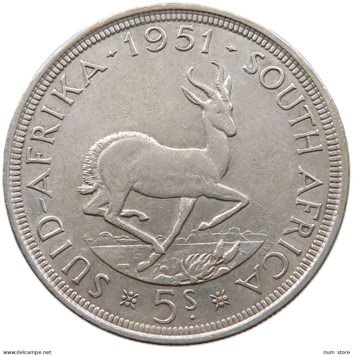 SOUTH AFRICA 5 SHILLINGS 1951 George VI. (1936-1952) #t025 0031 - South Africa