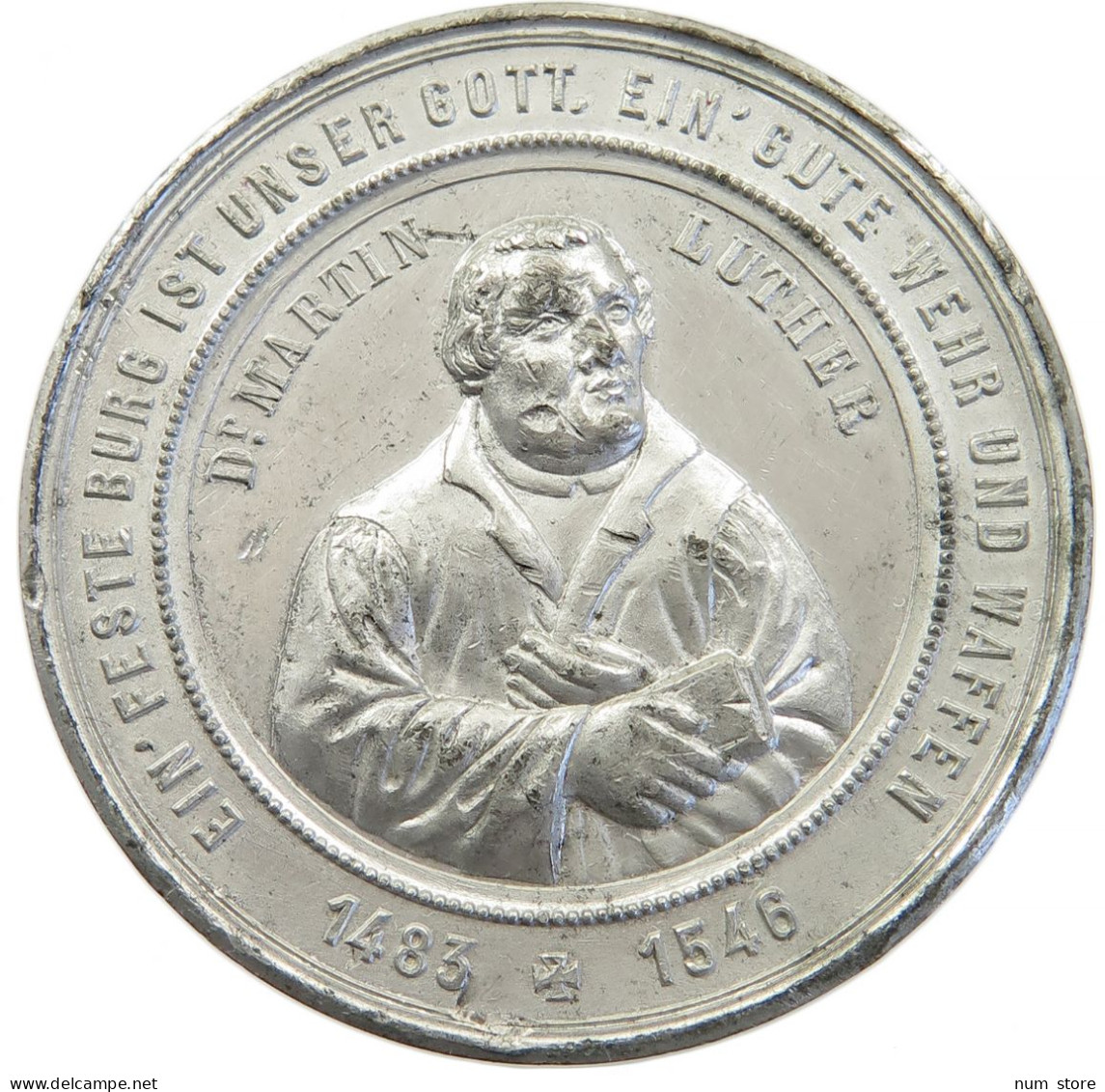 REFORMATION MEDAILLE 1883 MARTIN LUTHER Medaille Martin Luther 400 Jahre Reformation #sm05 1075 - Royal/Of Nobility