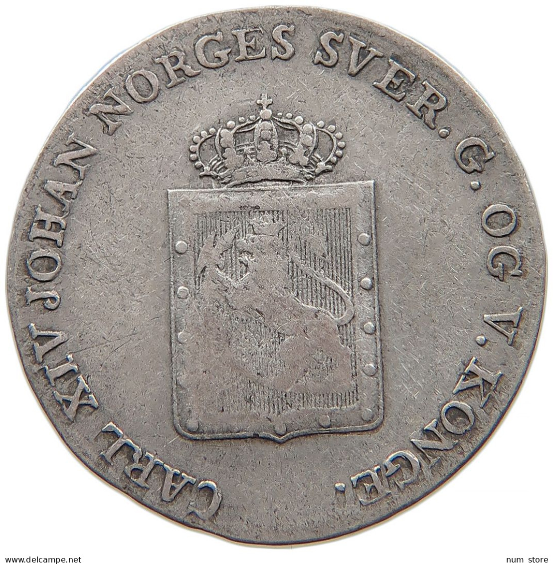 NORWAY 8 SKILLING 1819 Karl XIV. Johan (1818-1844) #t024 0341 - Norway