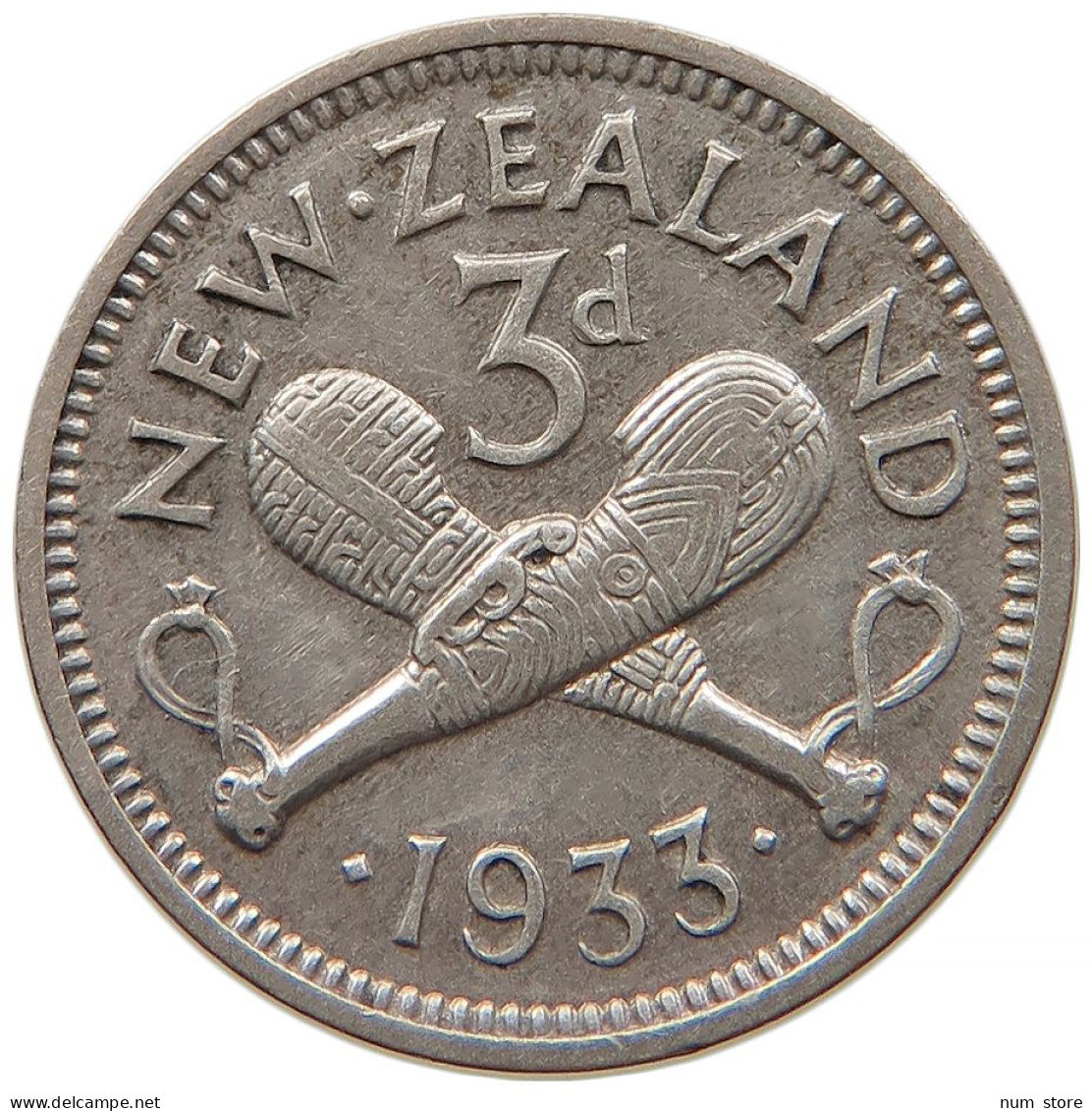 NEW ZEALAND 3 PENCE 1933 George V. (1910-1936) #t023 0271 - Neuseeland