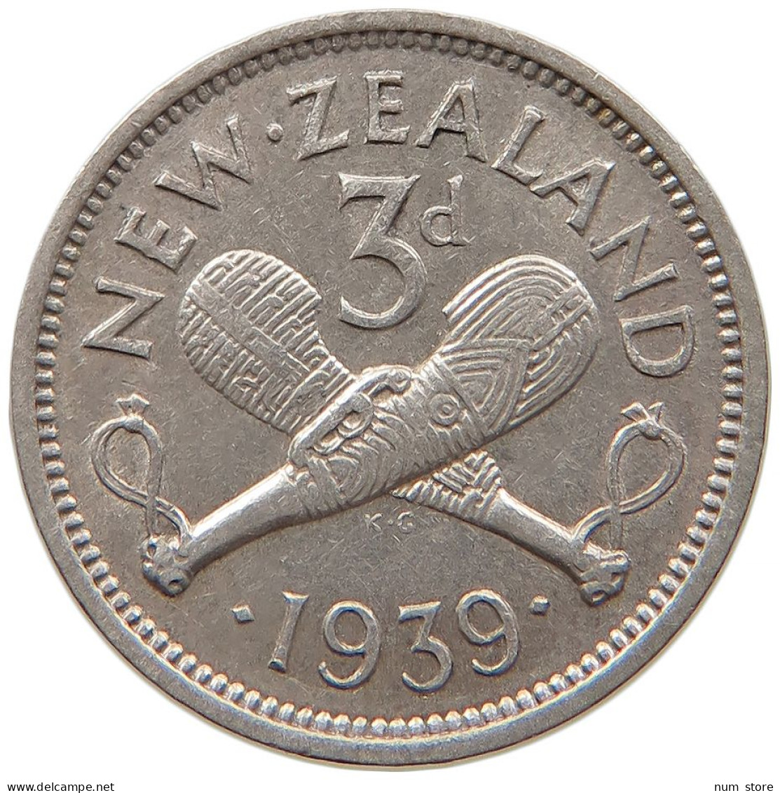 NEW ZEALAND 3 PENCE 1939 George VI. (1936-1952) #t023 0275 - Nieuw-Zeeland