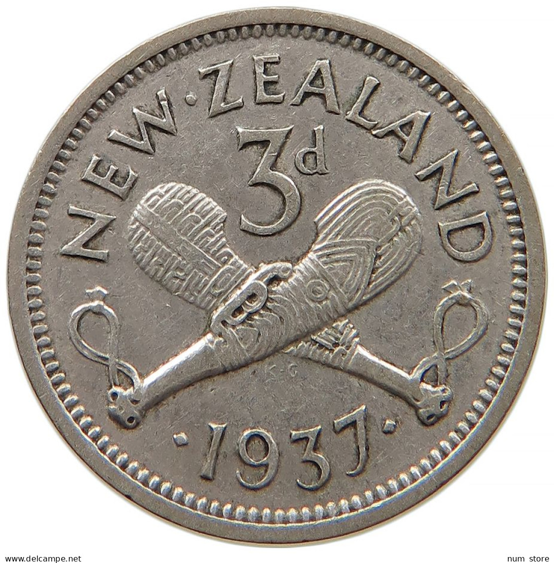 NEW ZEALAND 3 PENCE 1937 George VI. (1936-1952) #t023 0279 - Neuseeland