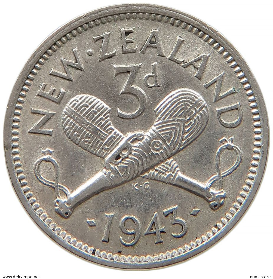 NEW ZEALAND 3 PENCE 1943  #t023 0283 - Nieuw-Zeeland