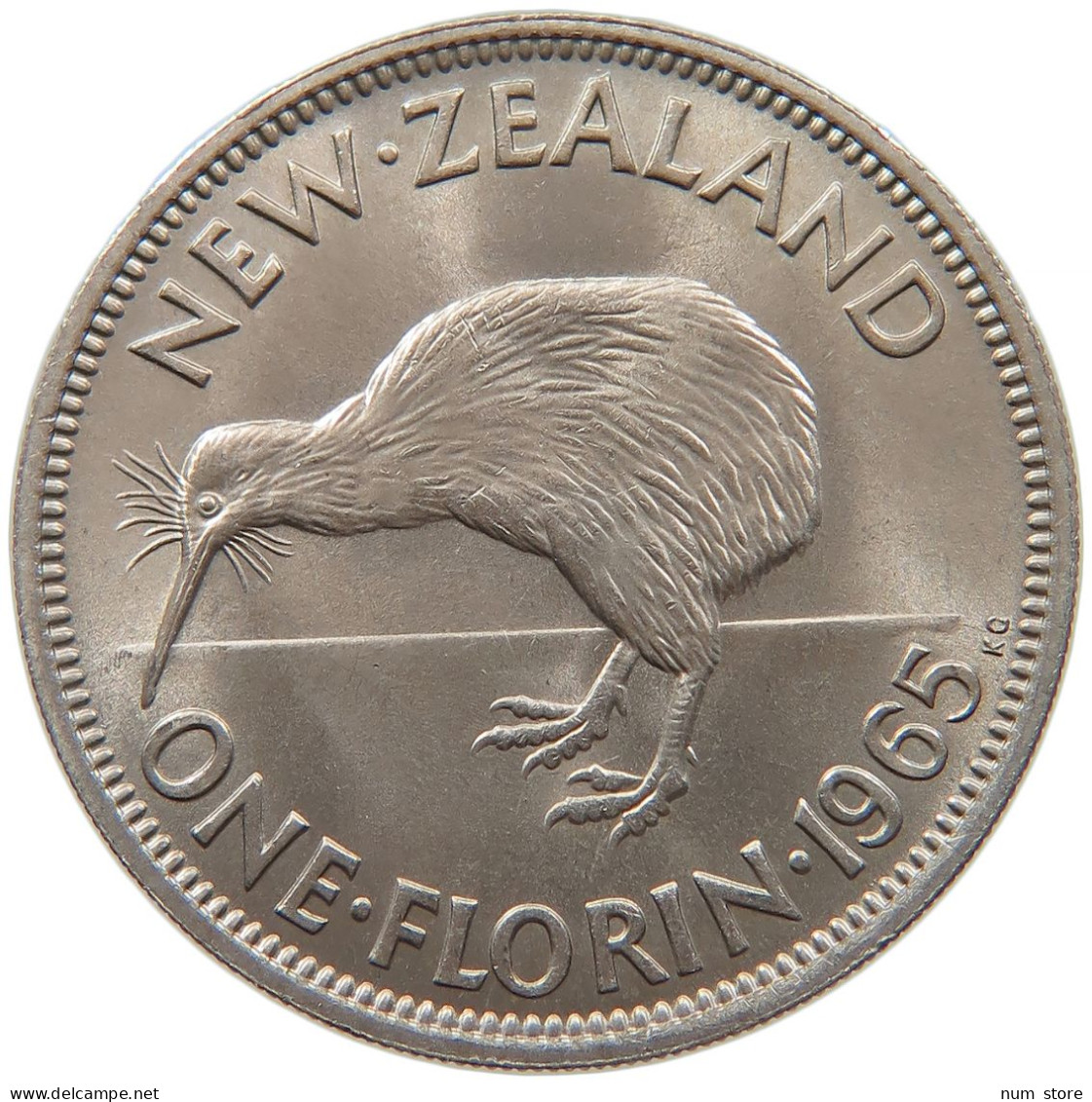 NEW ZEALAND FLORIN 1965 Elizabeth II. (1952-2022) #t023 0309 - Nueva Zelanda