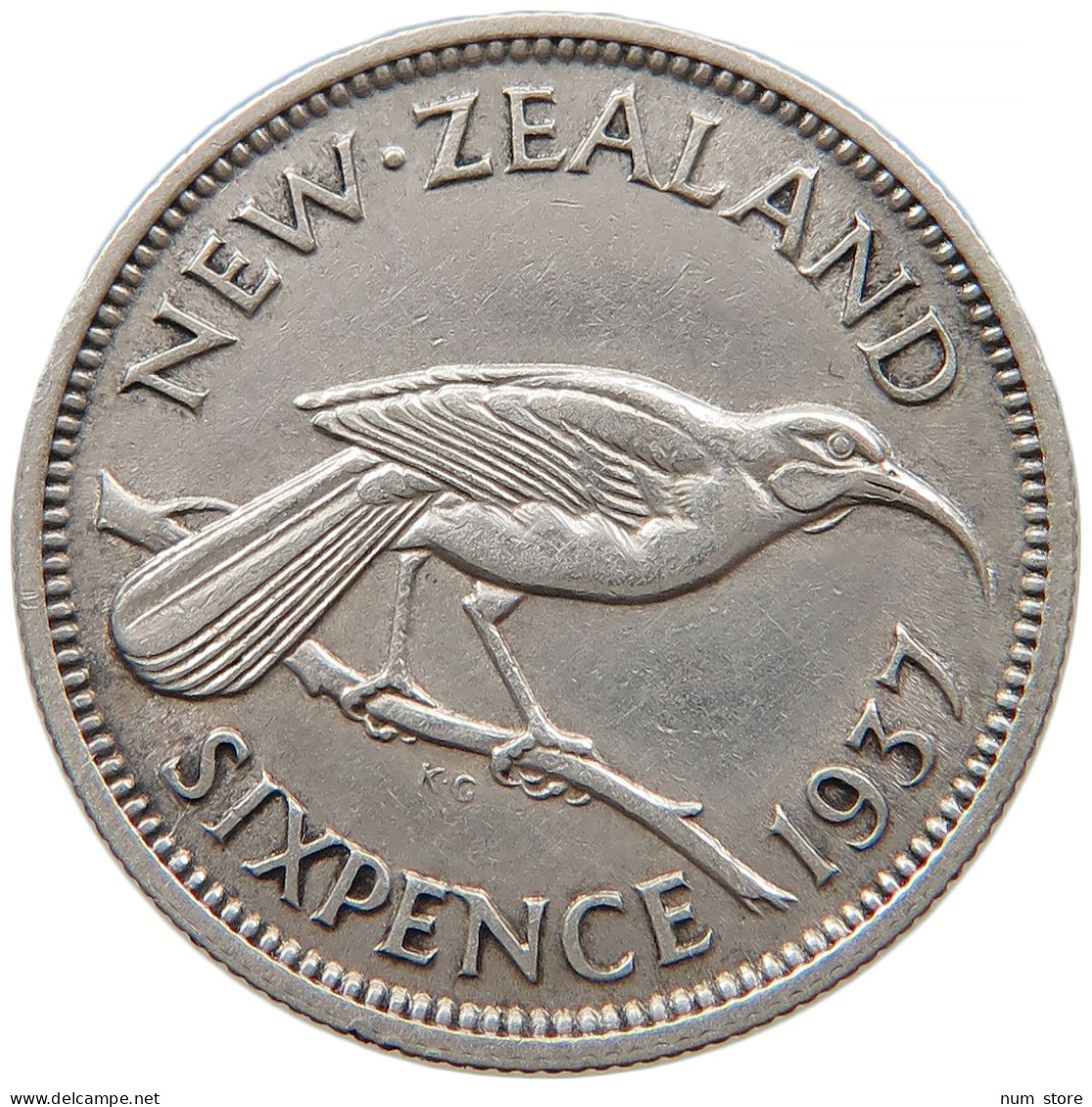 NEW ZEALAND SIXPENCE 1937 George VI. (1936-1952) #t022 0611 - Nueva Zelanda