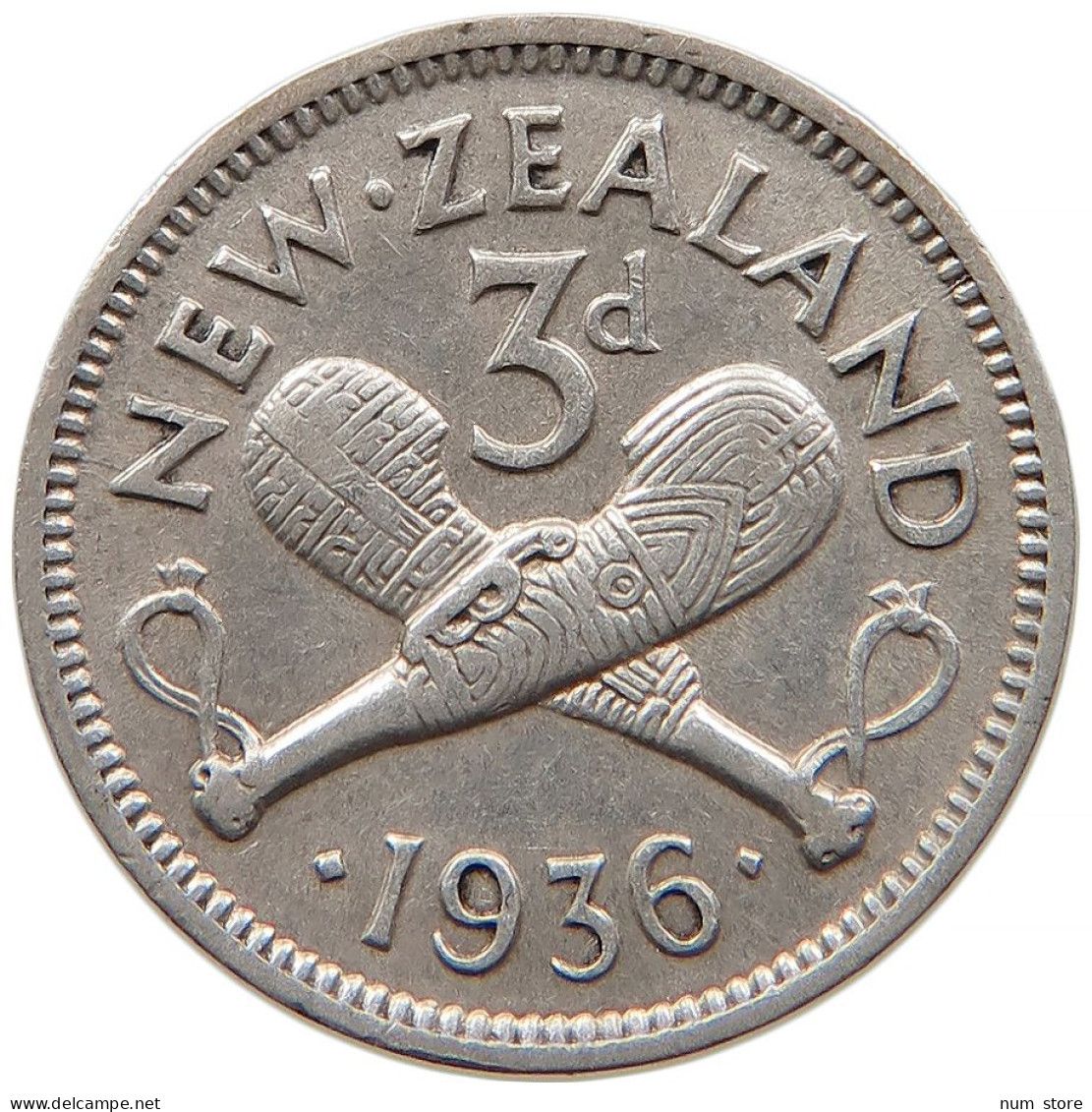 NEW ZEALAND 3 PENCE 1936 George V. (1910-1936) #t022 0483 - Neuseeland