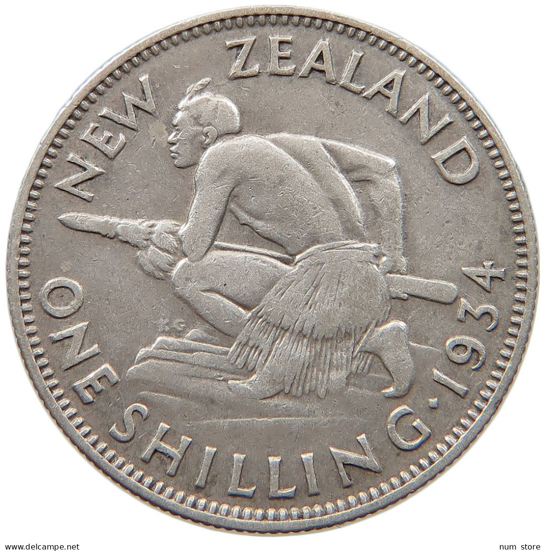 NEW ZEALAND SHILLING 1934 George V. (1910-1936) #t022 0745 - Neuseeland