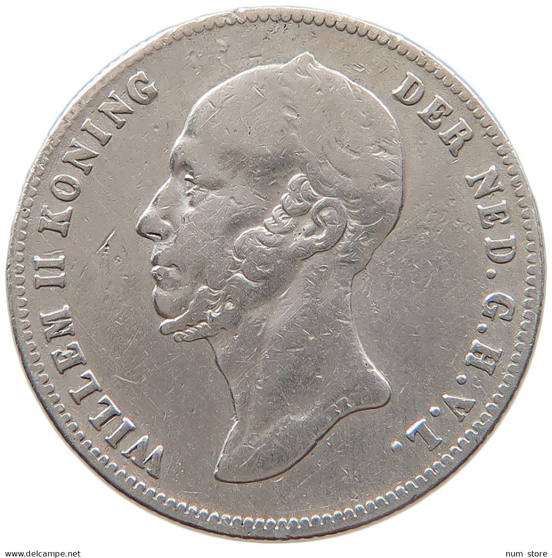 NETHERLANDS 1/2 GULDEN 1848 WILLEM II. 1840-1849 #t022 0687 - 1840-1849: Willem II