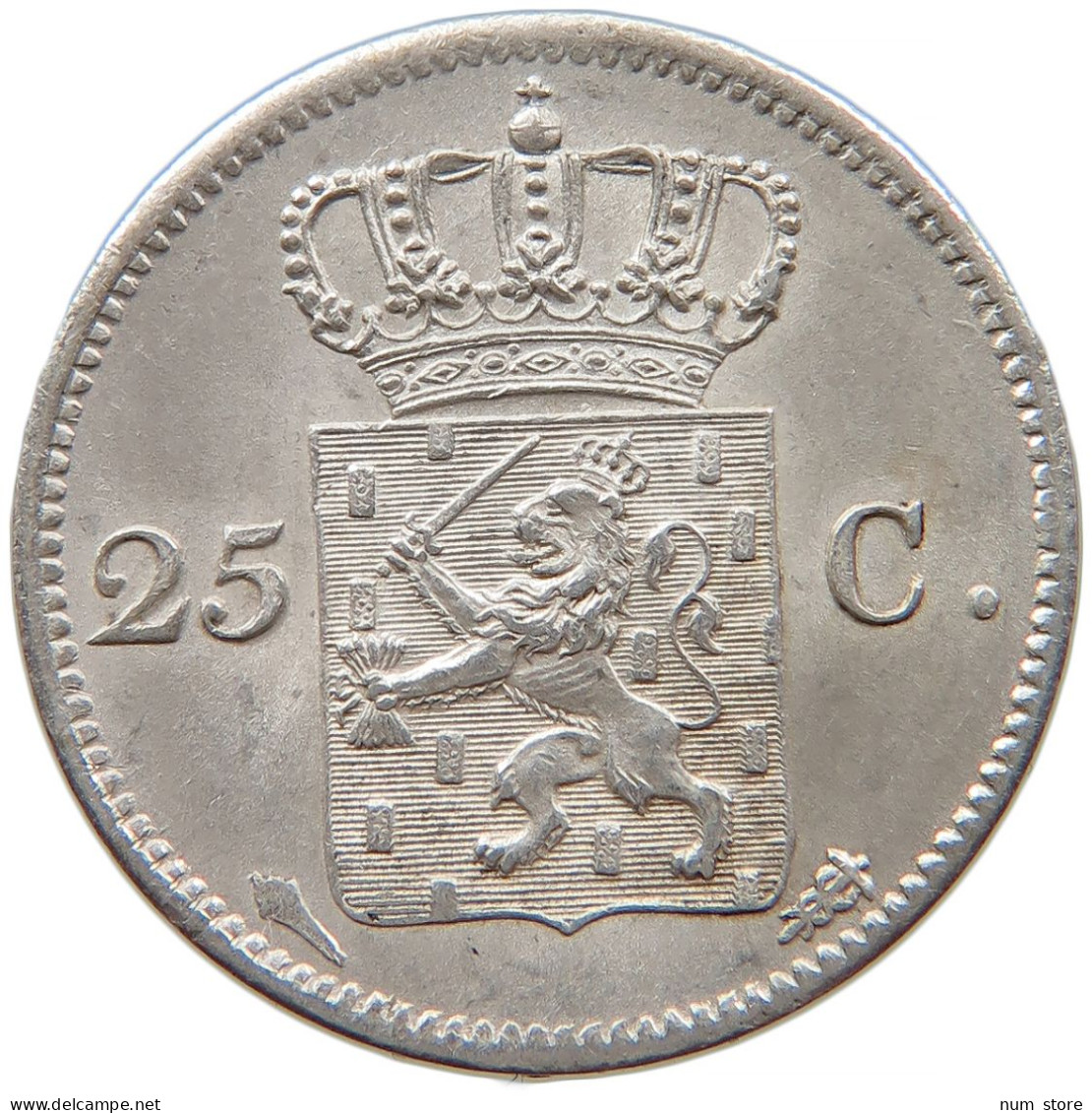 NETHERLANDS 25 CENTS 1826 WILLEM I. 1815-1840 #t022 0635 - 1815-1840 : Willem I