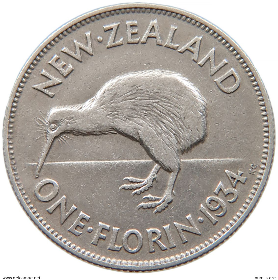 NEW ZEALAND FLORIN 1934 George V. (1910-1936) #t024 0217 - Nouvelle-Zélande