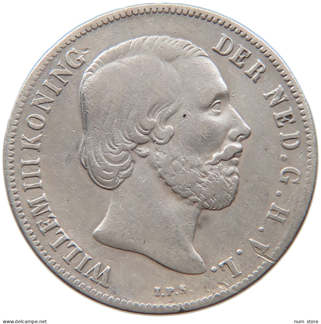 NETHERLANDS GULDEN 1857 Willem III. 1849-1890 #t027 0161 - 1849-1890 : Willem III