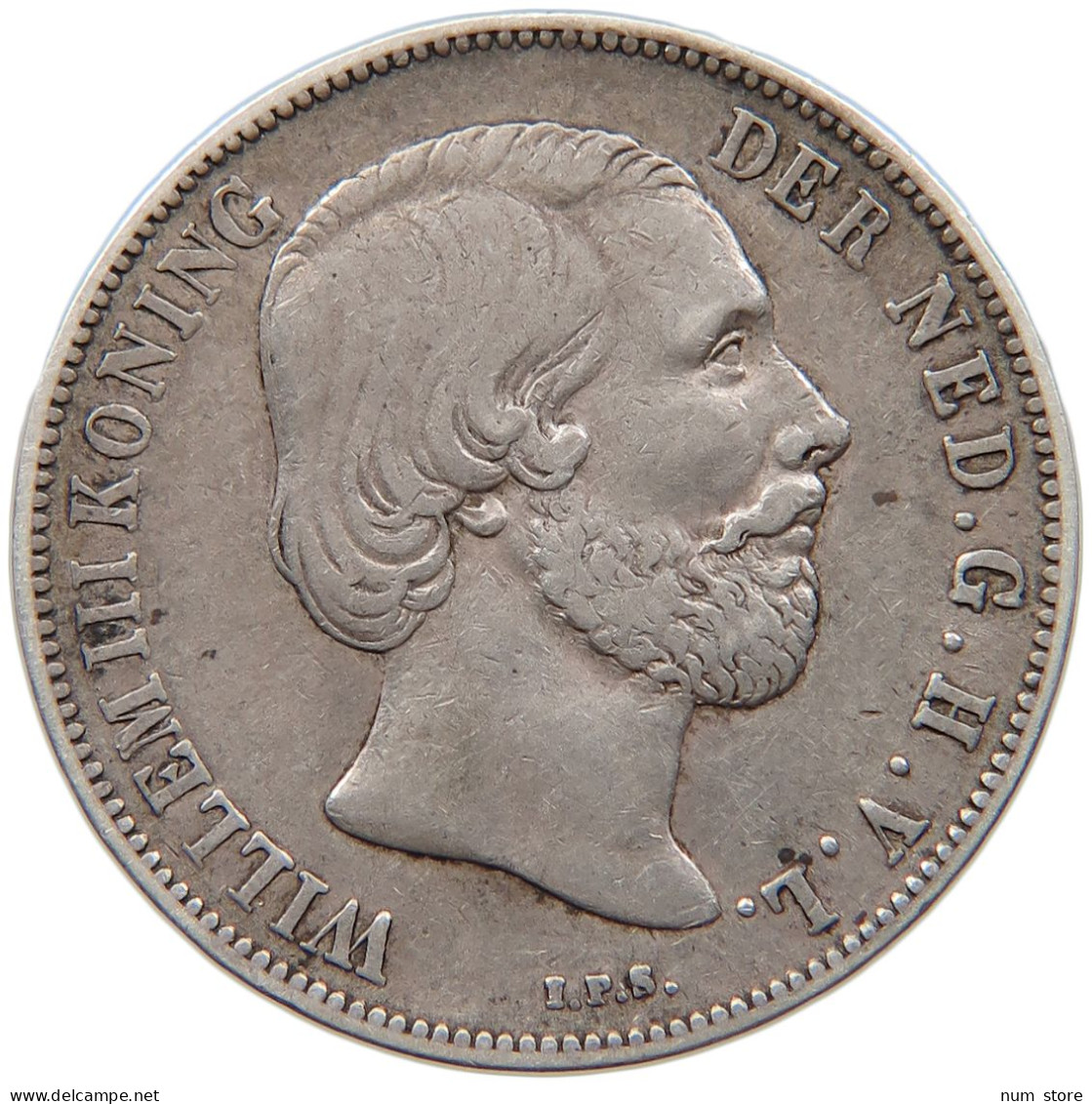 NETHERLANDS GULDEN 1866 Willem III. 1849-1890 #t027 0167 - 1849-1890 : Willem III