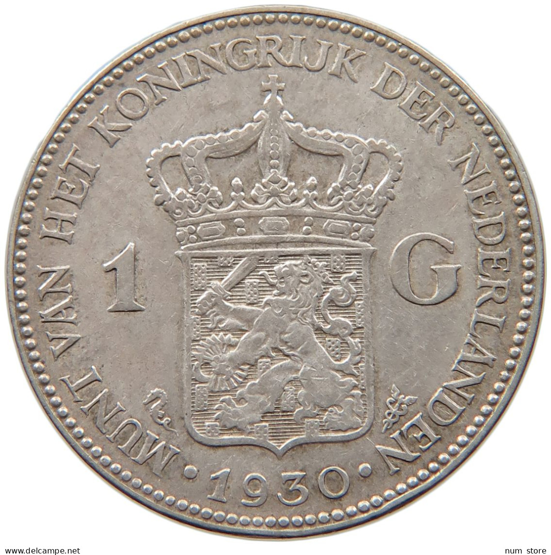 NETHERLANDS GULDEN 1930 Wilhelmina 1890-1948 #t027 0177 - 1 Gulden