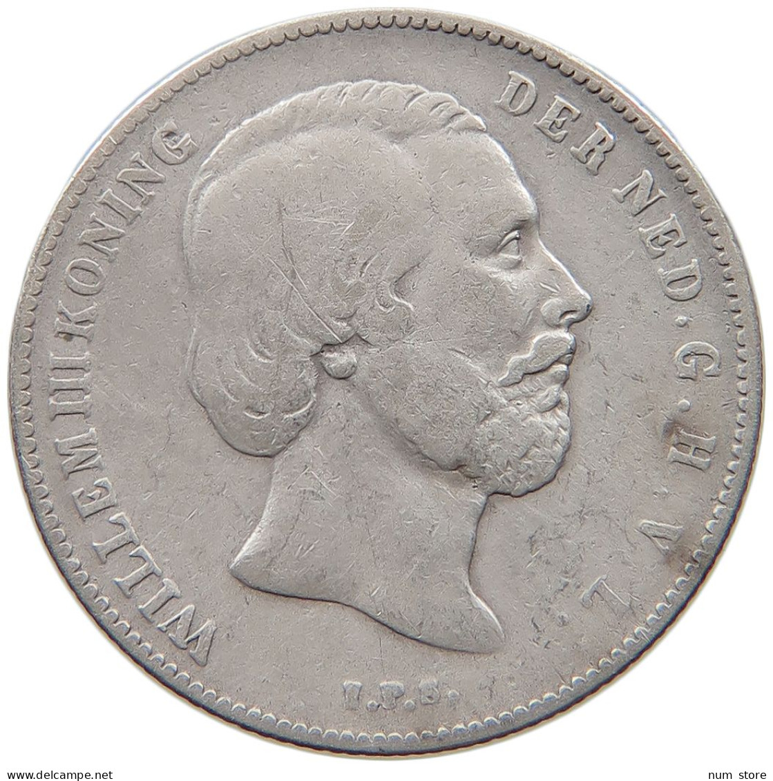 NETHERLANDS 1/2 GULDEN 1862 Willem III. 1849-1890 #t027 0193 - 1849-1890 : Willem III