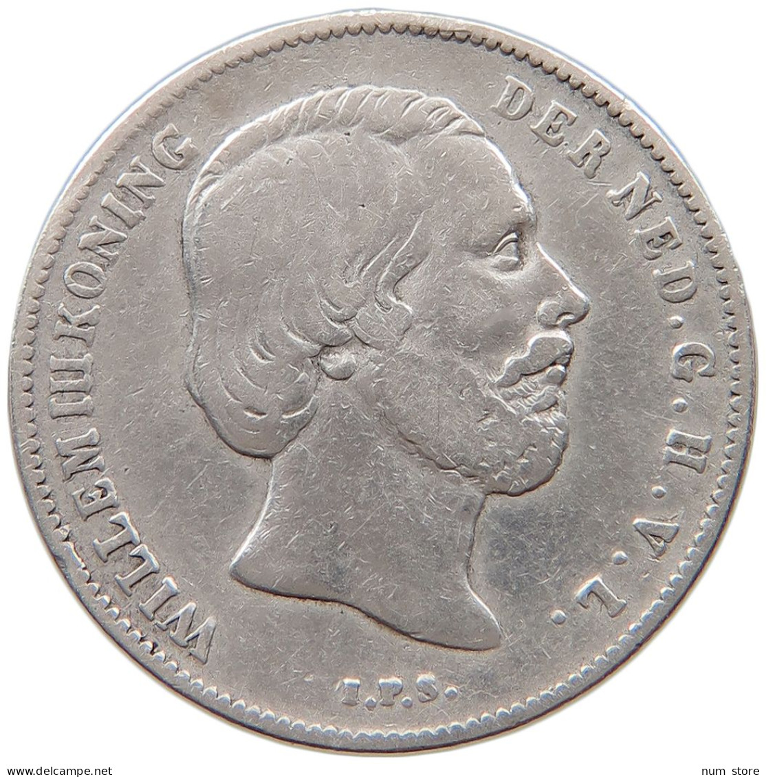 NETHERLANDS 1/2 GULDEN 1860 Willem III. 1849-1890 #t027 0185 - 1849-1890: Willem III.