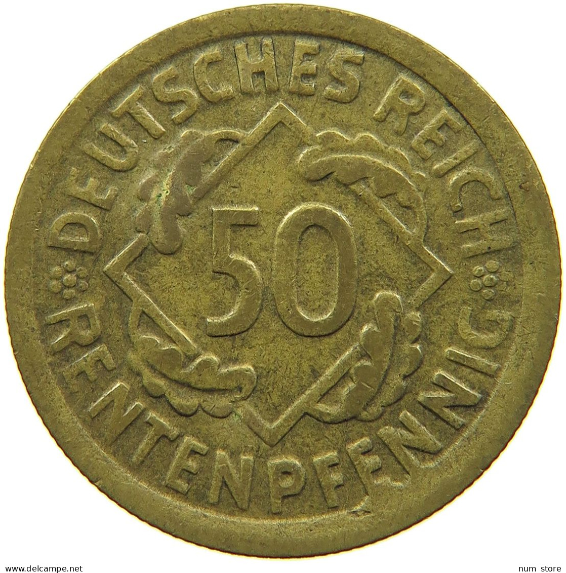 WEIMARER REPUBLIK 50 RENTENPFENNIG 1924 G  DIE ERROR #t029 0209 - 50 Rentenpfennig & 50 Reichspfennig