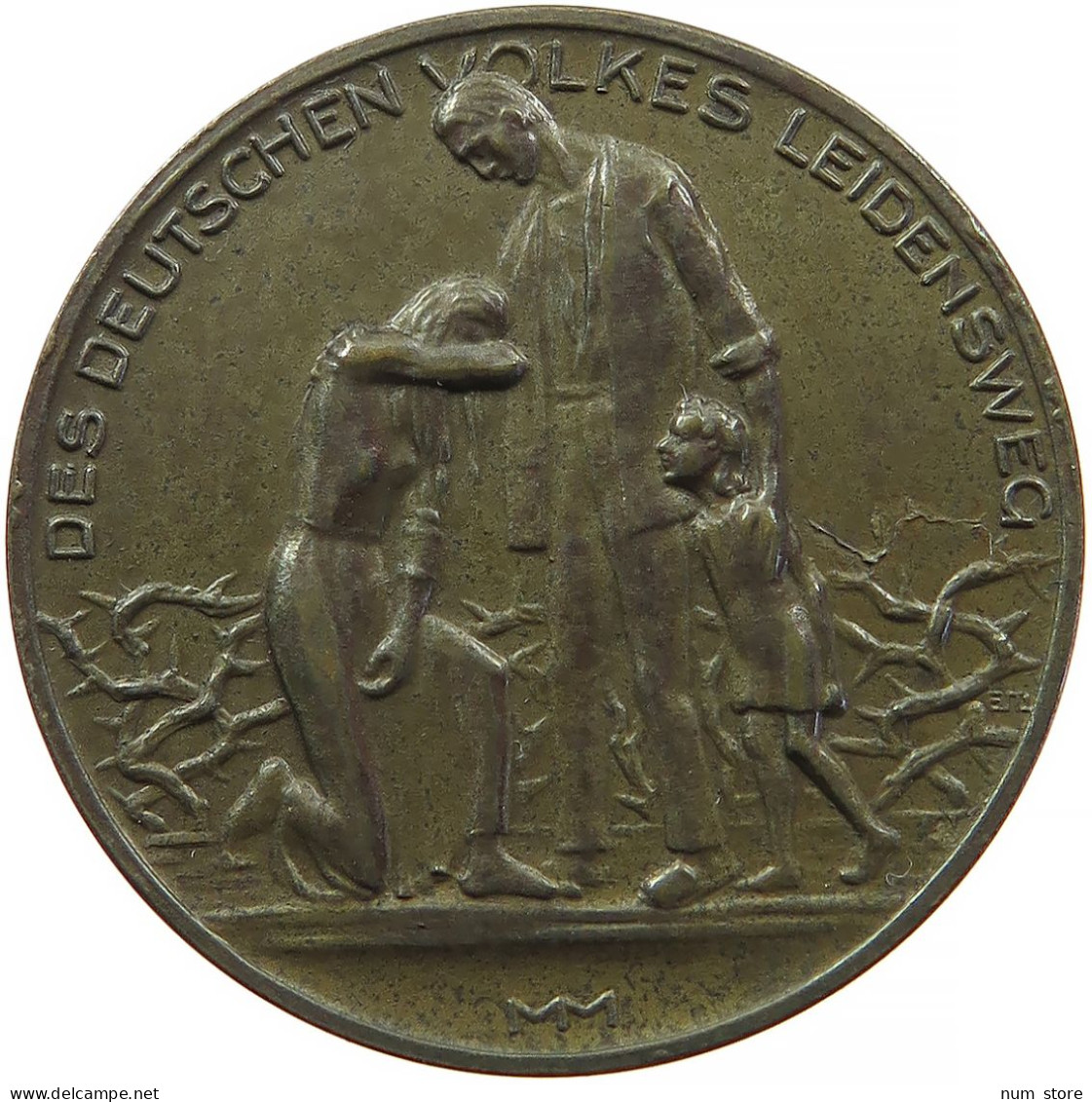 WEIMARER REPUBLIK MEDAILLE 1923 Des Deutschen Volkes Leidensweg #sm05 1135 - Autres & Non Classés