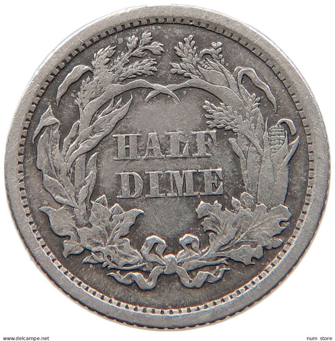 UNITED STATES OF AMERICA HALF 1/2 DIME 1869  SEATED LIBERTY #t029 0121 - Half Dimes