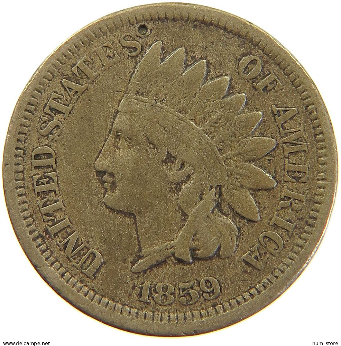 UNITED STATES OF AMERICA CENT 1859 INDIAN HEAD #t024 0145 - 1859-1909: Indian Head