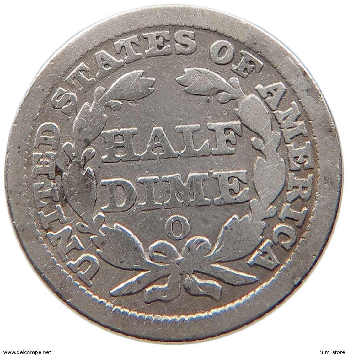 UNITED STATES OF AMERICA HALF DIME 1852 O SEATED LIBERTY #t027 0105 - Half Dimes (Demi Dimes)