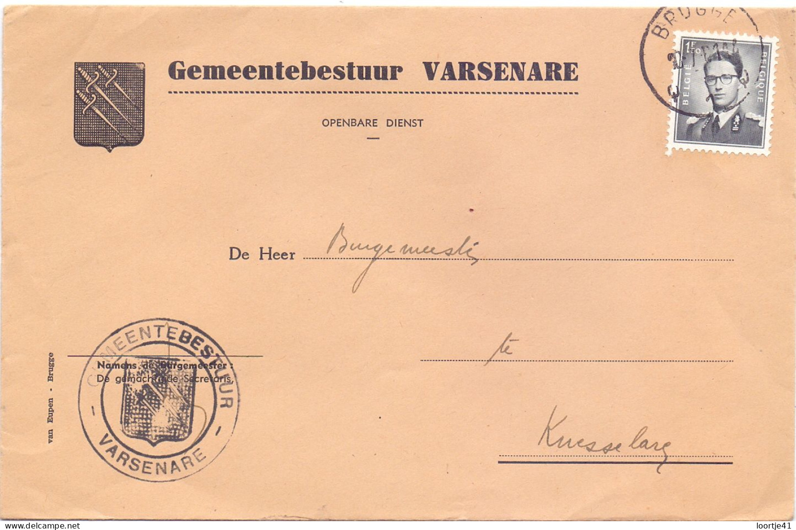 Omslag Enveloppe - Gemeentebestuur Varsenare - Enveloppes