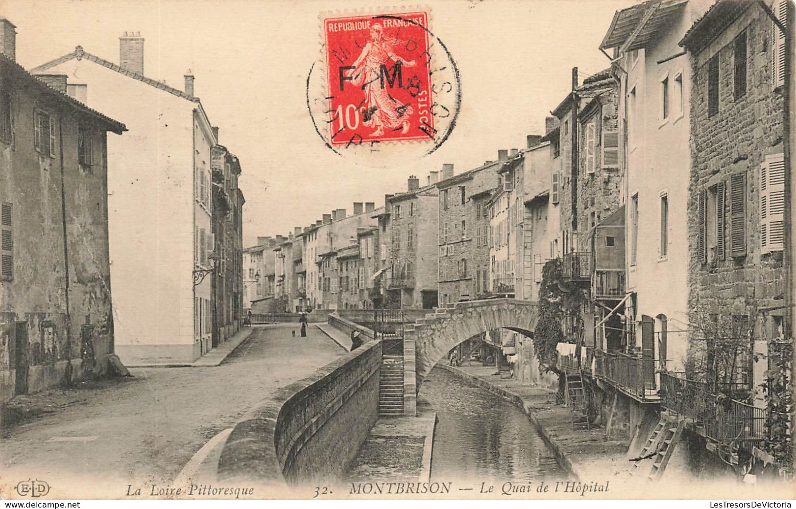 FRANCE - Montbrison - Le Quai De L'hôpital - Carte Postale Ancienne - Montbrison