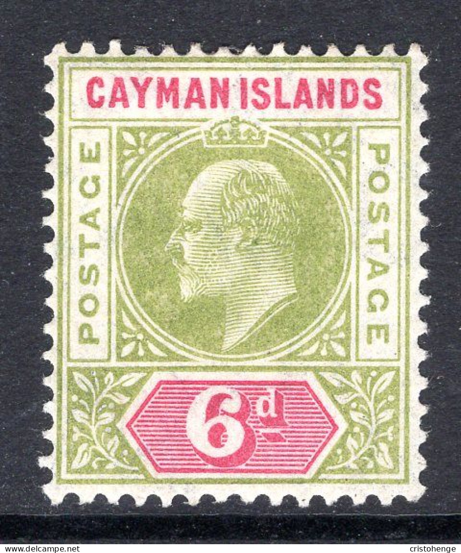 Cayman Islands 1902-03 KEVII - Wmk. Mult. Crown CA - 6d Olive & Rose HM (SG 14) - Cayman Islands