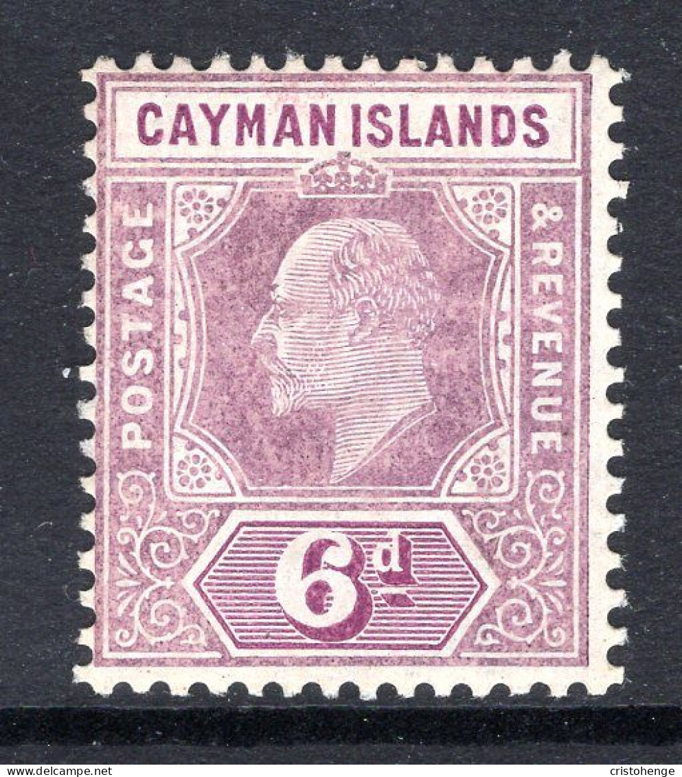 Cayman Islands 1907-09 KEVII - Wmk. Mult. Crown CA - 6d Dull Purple & Violet-purple HM (SG 30) - Cayman Islands