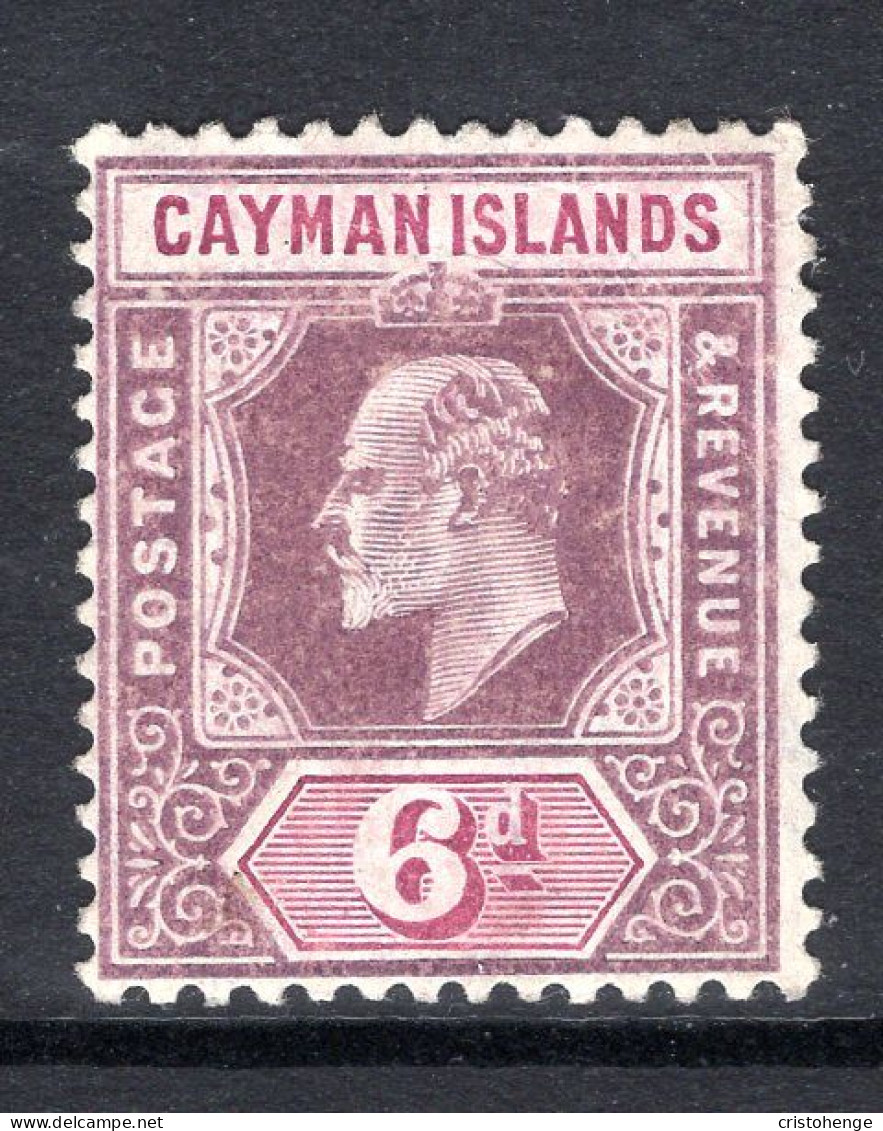 Cayman Islands 1907-09 KEVII - Wmk. Mult. Crown CA - 6d Dull Purple & Bright Purple HM (SG 30a) - Cayman Islands