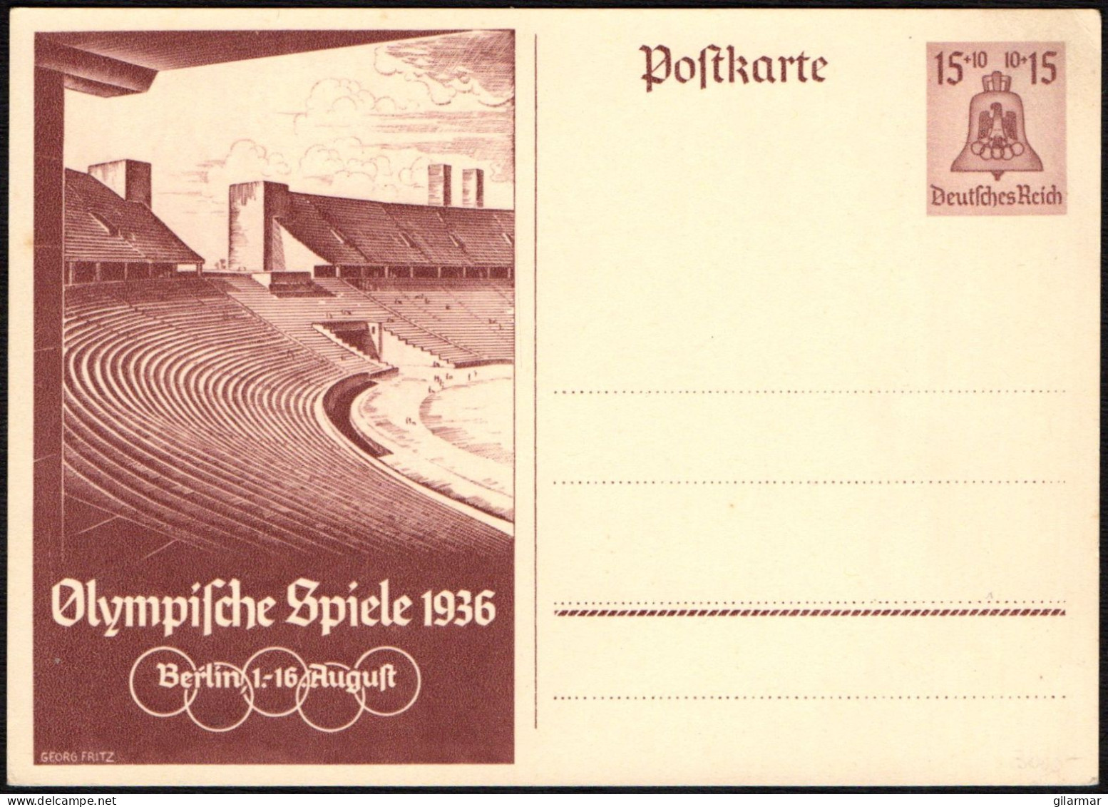 GERMANY BERLIN 1936 - OLYMPIC GAMES BERLIN '36 - 2 OLYMPIC STADIUM POSTCARDS - M - Zomer 1936: Berlijn