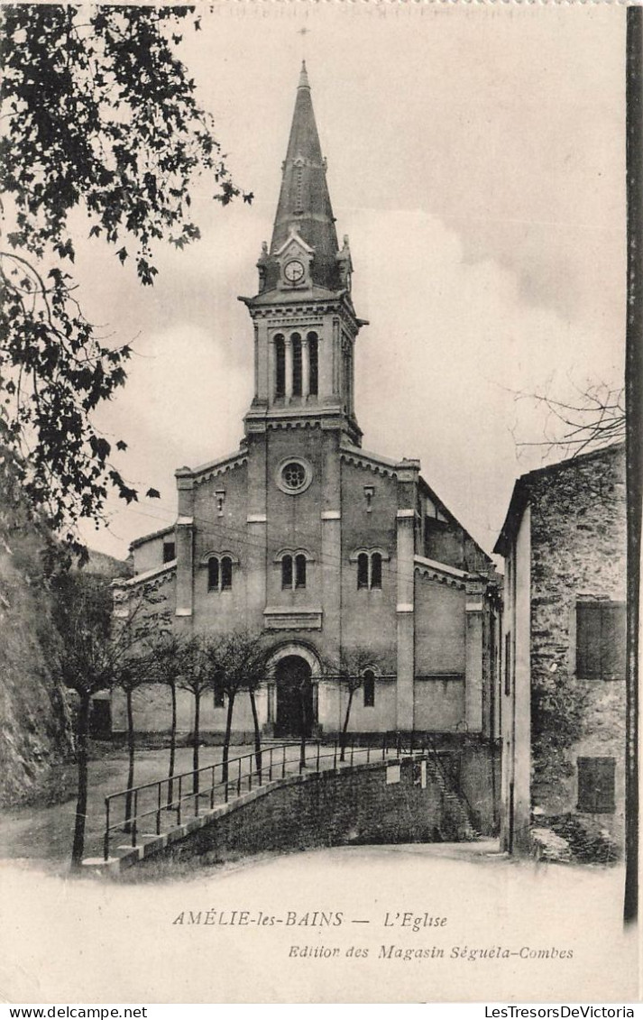 FRANCE - Amélie Les Bains - L'église - Carte Postale Ancienne - Amélie-les-Bains-Palalda